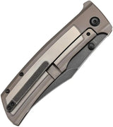Kansept Knives Bison Framelock Bronze K1108B3 - CPM S35VN BlackWash Bowie Blade With Bronze Titanium Handle by Kansept Knives
