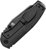 Kansept Knives Caveman Framelock Jungle K1110B2 - BlackWash CPM-20CV Reverse Tanto Blade With Fat Carbon Inlay by Kansept Knives