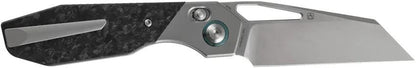 Kansept Knives QTRO Crossbar Lock Shred CF Elmax Wharncliffe Blade Titanium Handle With Shredded Carbon Fiber Inlay by Kansept Knives