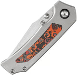 Kansept Knives Fermi Linerlock Mars Valley K1122A3 - CPM-20CV Recurve Blade, Gray Titanium Handle, Mars Valley CF Inlay by Kansept Knives
