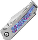 Kansept Knives Fermi Linerlock Timascus Edition - CPM-20CV Recurve Blade With Timascus Inlay by Kansept Knives