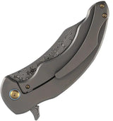 Kansept Knives Gilgamesh Framelock Brz K1128A5 - Damascus Blade With Bronze Anodized Titanium Handle by Kansept Knives