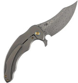 Kansept Knives Gilgamesh Framelock Brz K1128A5 - Damascus Blade With Bronze Anodized Titanium Handle by Kansept Knives