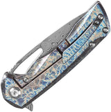 Kansept Knives Mini Kryo Framelock Light Dam K2001S2 - Lightning Strike Anodized Titanium Handle by Kansept Knives
