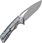 Kansept Knives Mini Kryo Framelock Light Dam K2001S2 - Lightning Strike Anodized Titanium Handle by Kansept Knives