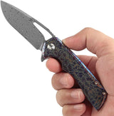 Kansept Knives Mini Kryo Framelock Light Dam K2001S2 - Lightning Strike Anodized Titanium Handle by Kansept Knives