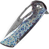 Kansept Knives Mini Kryo Framelock Light Dam K2001S2 - Lightning Strike Anodized Titanium Handle by Kansept Knives