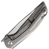 Kansept Knives Mini Accipiter Framelock - S35VN Blade, Gray Titanium Handle With Carbon Fiber Inlay by Kansept Knives