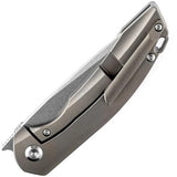 Kansept Knives Mini Accipiter Framelock Brz - Bronze Anodized Titanium Handle With Rose Carbon Fiber Inlay S35VN Blade by Kansept Knives
