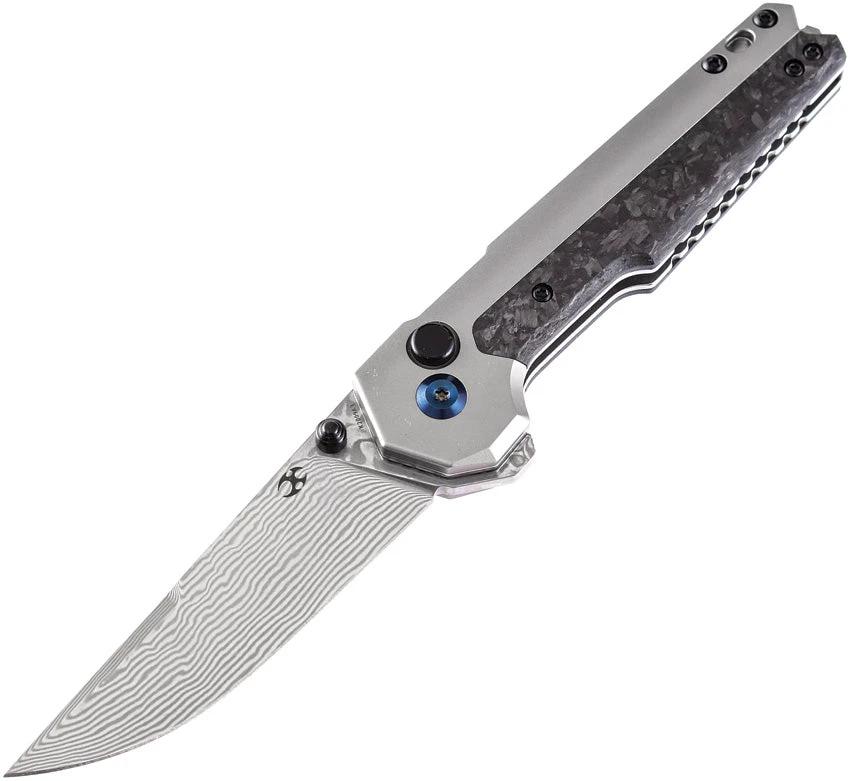 Kansept Knives EDC Tac Button Lock Damascus K2009A3 by Kansept Knives