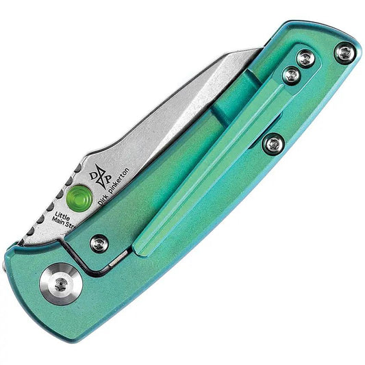 Kansept Knives Little Main Street K2015A4 - Teal Titanium Handle And CPM S35VN Blade For Everyday Carry by Kansept Knives