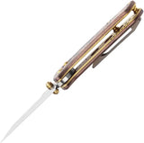 Kansept Knives Little Main Street Crossbar K2015V2 - S35VN Satin Blade With Copper Foil Carbon Fiber Handle by Kansept Knives