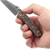 Kansept Knives Little Main Street Crossbar K2015V2 - S35VN Satin Blade With Copper Foil Carbon Fiber Handle by Kansept Knives
