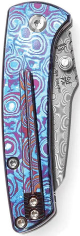 Kansept Knives Little Main Street Timascus K2015V3 - Timascus Handle With Damascus Blade For Compact EDC by Kansept Knives