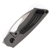 Kansept Knives Goblin Framelock - Satin S35VN Blade, Gray Titanium Handle, Thumb Pull, Pocket Clip by Kansept Knives