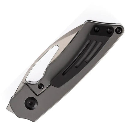 Kansept Knives Goblin Framelock - Satin S35VN Blade, Gray Titanium Handle, Thumb Pull, Pocket Clip by Kansept Knives