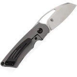 Kansept Knives Goblin Framelock - Satin S35VN Blade, Gray Titanium Handle, Thumb Pull, Pocket Clip by Kansept Knives