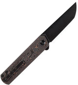 Kansept Knives Foosa Slip Joint Copper Foil Carbon Fiber Handle CPM S35VN Blade - Extended Tang Pocket Clip by Kansept Knives