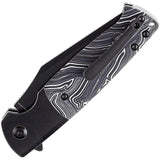 Kansept Knives Skikari SBL Button Lock K2027B1 - CPM S35VN Blade Black Stonewash G10 Handle by Kansept Knives