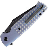 Kansept Knives Skikari SBL Button Lock K2027B2 - CPM S35VN Blade Blue Anodized Titanium Handle by Kansept Knives