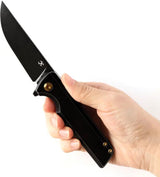 Kansept Knives Anomaly Framelock Blk SW K2038A2 - S35VN Drop Point Blade With Titanium Handle by Kansept Knives
