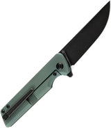 Kansept Knives Anomaly Framelock Green Orange Peel Titanium - S35VN Drop Point Blade With Extended Tang And Pocket Clip by Kansept Knives