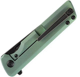 Kansept Knives Anomaly Framelock Grn Peel K2038T4 - S35VN Tanto Blade, Green Orange Peel Titanium Handle by Kansept Knives