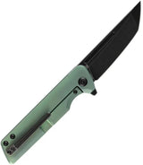 Kansept Knives Anomaly Framelock Grn Peel K2038T4 - S35VN Tanto Blade, Green Orange Peel Titanium Handle by Kansept Knives