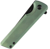 Kansept Knives Anomaly Framelock Grn Peel K2038T4 - S35VN Tanto Blade, Green Orange Peel Titanium Handle by Kansept Knives
