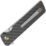 Kansept Knives Anomaly Linerlock Carbon Fiber G10 - CPM S35VN Tanto Blade With Extended Tang And Pocket Clip by Kansept Knives