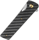 Kansept Knives Anomaly Linerlock Carbon Fiber G10 - CPM S35VN Tanto Blade With Extended Tang And Pocket Clip by Kansept Knives