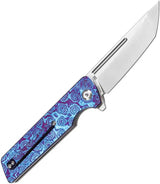 Kansept Knives Anomaly Linerlock Timascus K2038T7 - Timascus Handle With Extended Tang And CPM S35VN Satin Tanto Blade by Kansept Knives