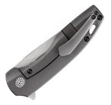 Kansept Knives Cassowary Framelock Gray - CPM S35VN Blade Titanium Handle Extended Tang by Kansept Knives