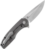 Kansept Knives Cassowary Framelock Gray - CPM S35VN Blade Titanium Handle Extended Tang by Kansept Knives