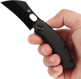 Kansept Knives Osprey Framelock - Black TiNi CPM S35VN Wharncliffe Blade For Everyday Carry by Kansept Knives