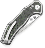 Kansept Knives Apollo Crossbar Lock Jungle K2107V1 - S35VN Drop Point Blade With Jungle Wear Fat Carbon Inlay by Kansept Knives