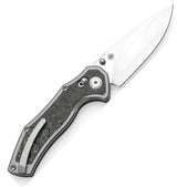 Kansept Knives Apollo Crossbar Lock Jungle K2107V1 - S35VN Drop Point Blade With Jungle Wear Fat Carbon Inlay by Kansept Knives