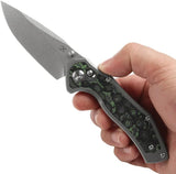 Kansept Knives Apollo Crossbar Lock Jungle K2107V1 - S35VN Drop Point Blade With Jungle Wear Fat Carbon Inlay by Kansept Knives