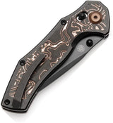 Kansept Knives Apollo Crossbar Lock Copper K2107V3 - Copper Foil Carbon Fiber Inlay And S35VN Blade by Kansept Knives