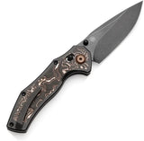 Kansept Knives Apollo Crossbar Lock Copper K2107V3 - Copper Foil Carbon Fiber Inlay And S35VN Blade by Kansept Knives