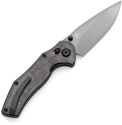 Kansept Knives Apollo Crossbar Lock Purple K2107V4 - S35VN Drop Point Blade With Purple Haze Carbon Fiber Inlay by Kansept Knives