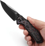 Kansept Knives Apollo Crossbar Lock Purple K2107V4 - S35VN Drop Point Blade With Purple Haze Carbon Fiber Inlay by Kansept Knives