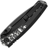 Kansept Knives Raven K2109A1 - BlackWash CPM-20CV Drop Point Blade With Titanium Handle And Nebula Carbon Fiber Inlay by Kansept Knives