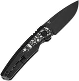 Kansept Knives Raven K2109A1 - BlackWash CPM-20CV Drop Point Blade With Titanium Handle And Nebula Carbon Fiber Inlay by Kansept Knives