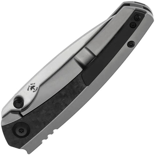Kansept Knives Raven Framelock - Shredded Carbon Fiber Inlay On Titanium Handle, CPM-20CV Blade by Kansept Knives