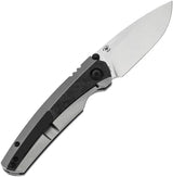 Kansept Knives Raven Framelock - Shredded Carbon Fiber Inlay On Titanium Handle, CPM-20CV Blade by Kansept Knives