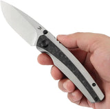 Kansept Knives Raven Framelock - Shredded Carbon Fiber Inlay On Titanium Handle, CPM-20CV Blade by Kansept Knives