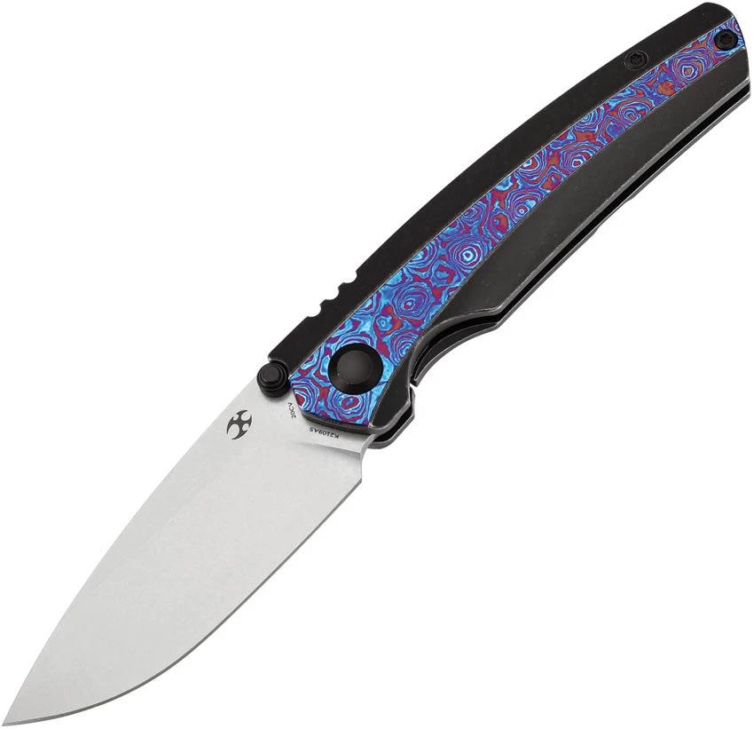 Kansept Knives Raven Framelock Timascus K2109A5 by Kansept Knives