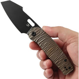Kansept Knives Orlok Nested Linerlock Bronz K2111A4 - Bronze Anodized Titanium Handle With S35VN Blade by Kansept Knives