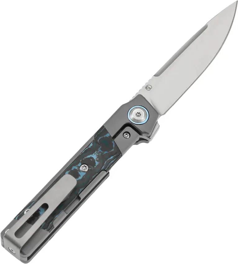 Kansept Knives Kitpu Framelock Arctic Storm K2123A2 - Satin CPM-20CV Blade With Titanium Handle And Inlay by Kansept Knives